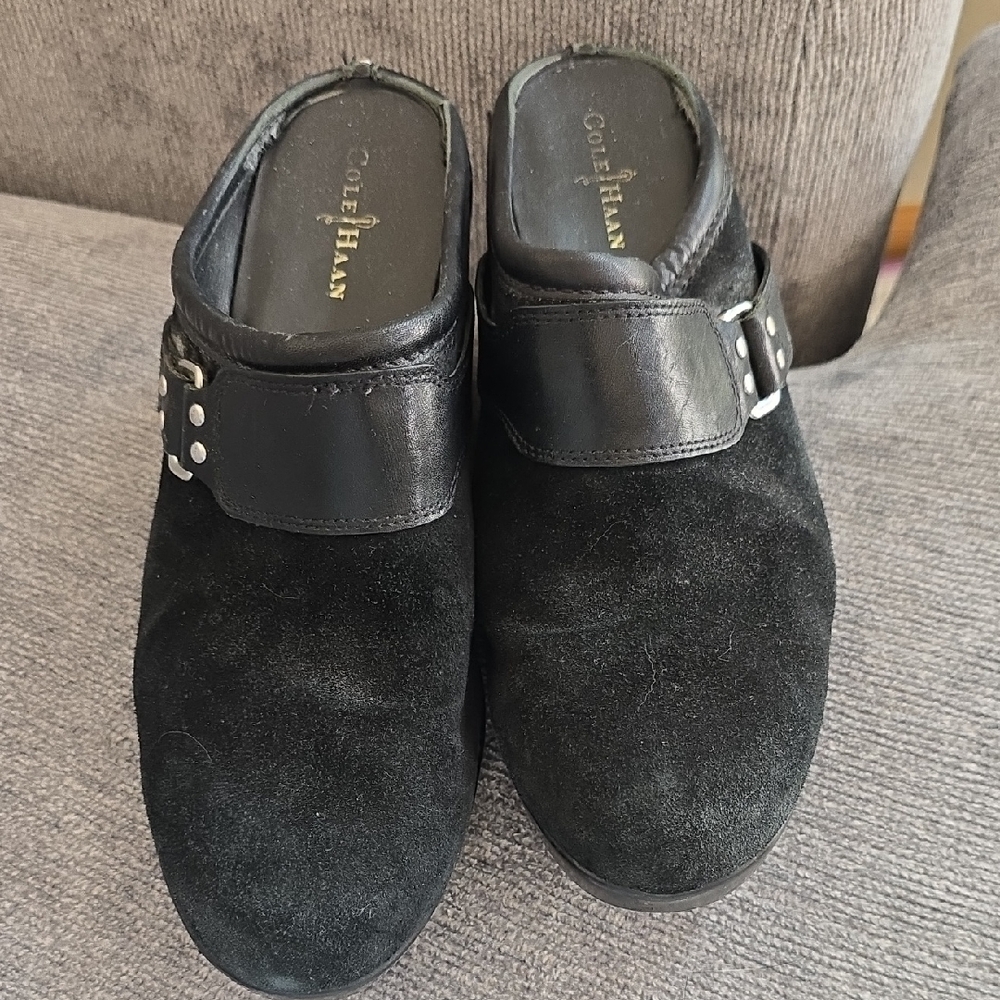 Cole Haan Nike Air Black Suede Slip-On Shoes